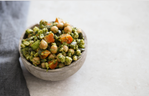 Chickpea salad with extra virgin olive oil